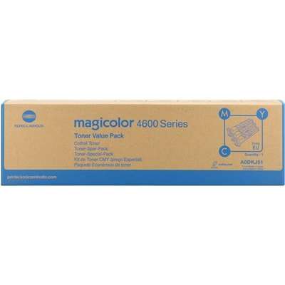 Konica Minolta MagiColor 4650/4690MF/4695MF Pack de 3 Cartuchos de Toner Originales - Cian, Magenta, Amarillo - A0DKJ52