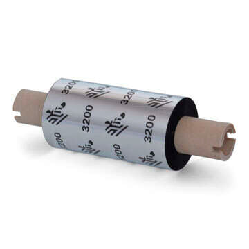 Zebra ZipShip 3200 Pack de 12 Cintas de Transferencia Termica Original - Cintas de mezcla Cera/Resina - Nucleo 12.7mm, Ancho 64mm, Longitud 74m
