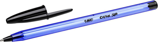 Bic Cristal Soft Boligrafos de Bola - Punta Media de 1.2mm - Trazo 0.45mm - Escritura mas Fluida - C