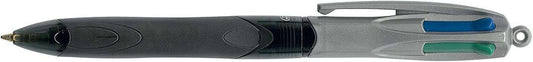 Bic 4 Colours Grip Pro Boligrafo de Bola Retractil con Grip - Punta Media de 1mm - Trazo de 0.4mm -