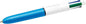Bic 4 Colours Mini Boligrafo de Bola Retractil - Punta Media de 1mm - Trazo de 0.4mm - Tinta con Bas
