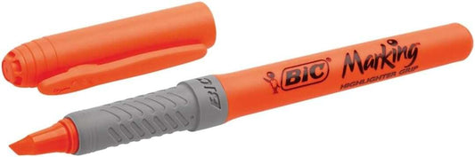 Bic Highlighter Grip Marcador Fluorescente - Punta Biselada - Trazo entre 1.60 y 3.30 mm - Grip Text