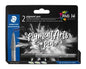 Staedtler 376 Pack de 2 Rotuladores Punta de Fibra Redonda - Ancho de Linea aprox. 1,0mm - Colores V