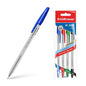 Erichkrause R-301 Pack de 4 Boligrafos de Bola Punta 1.0mm - Trazo 0.5mm - Tinta de Secado Rapido -