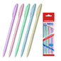 Erichkrause Pack de 5 Boligrafos Neo Pastel Pearl - Punta de Aguja Sofisticada - Tinta de Baja Visco