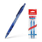 Erichkrause Pack de 2 Boligrafos Automatico Xr-30 Original - Cuerpo Translucido Redondo - Punta de 0