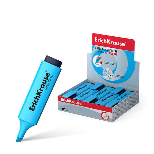 Erichkrause Visioline V-20 - Marcador de Texto - Punta Biselada - Tinta Fluorescente a Base de Agua