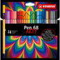 Stabilo Pen 68 Arty Pack de 24 Rotuladores - Punta de Fibra - Trazo de 1mm aprox. - Tinta a Base de