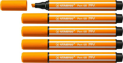 Stabilo Pen 68 MAX Rotulador - Punta de Fibra Biselada - Trazo entre 1-5mm aprox. - Tinta a Base de