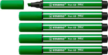 Stabilo Pen 68 MAX Rotulador - Punta de Fibra Biselada - Trazo entre 1-5mm aprox. - Tinta a Base de