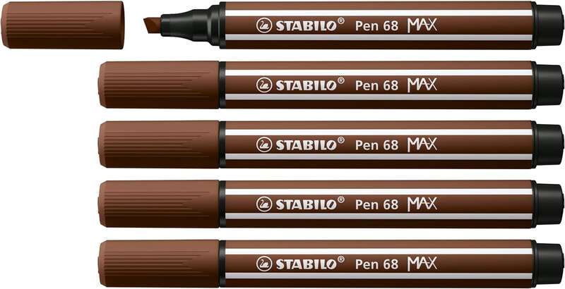 Stabilo Pen 68 MAX Rotulador - Punta de Fibra Biselada - Trazo entre 1-5mm aprox. - Tinta a Base de