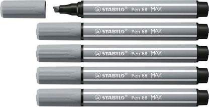 Stabilo Pen 68 MAX Rotulador - Punta de Fibra Biselada - Trazo entre 1-5mm aprox. - Tinta a Base de