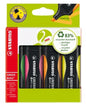 Stabilo Green Boss Pack de 4 Marcadores Fluorescentes - Fabricado con un 83% de Plastico Reciclado -