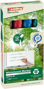 Edding 28 EcoLine Pack de 4 Rotuladores para Pizarra Blanca - Punta Redonda - Trazo 1.5-3mm - 90% de