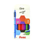 Pentel iZee Pack de 8 Boligrafos de Bola Retractiles - Punta 0.7mm - Trazo 0.35mm - Clip de Metal -