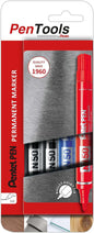 Pentel PenTools Pack de 4 Rotuladores Permanentes Industriales Pentel Pen N50 - Punta Conica Resiste