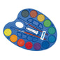 Milan Paleta de 12 Acuarelas Ø45 mm + Tubo de Pintura Blanca + 2 Pinceles Serie 101 - Mezclable - Colores Surtidos