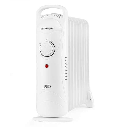 Orbegozo RO 1220 Radiador de Aceite Junior Compacto - Potencia 1200W - Termostato Regulable - Proteccion contra Sobrecalentamiento - Facil Manejo - Asa para Transporte