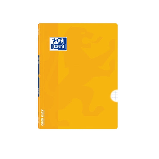 Oxford School Classic Openflex A5+ Libreta Grapada - Tapa de Plastico Resistente - 48 Hojas con Margen 4x4 - Ideal para Estudiantes - Color Lima