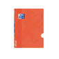 Oxford School Classic Openflex A5+ Libreta Grapada - Tapa de Plastico Resistente - Pauta 3.5 con Margen - 48 Hojas - Color Naranja