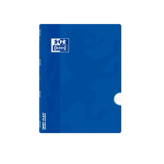 Oxford School Classic Openflex A5+ Libreta Grapada - Tapa de Plastico Resistente - Pauta 3.5 con Margen - 48 Hojas de Alta Calidad - Color Azul