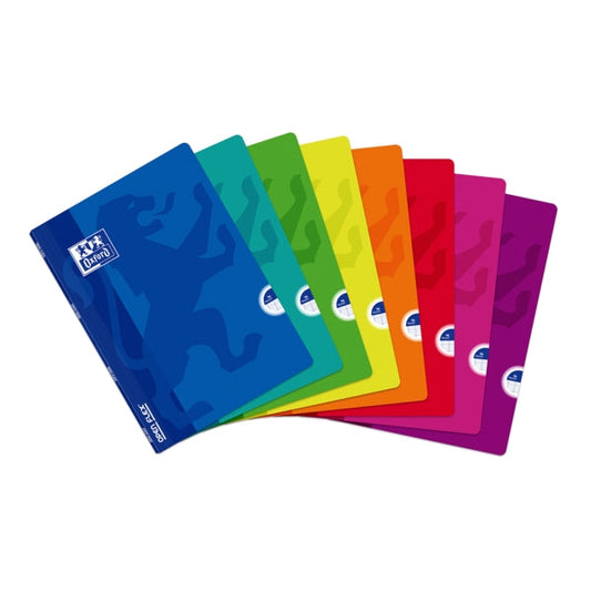Oxford School Openflex A4 Libreta Grapada - Tapa de Plastico Resistente - Pauta 3.5 con Margen - 48 Hojas de Papel de Alta Calidad - Cantidad: 10