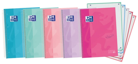 Oxford School Touch A4+ Europeanbook - Tapa Extradura - 120 Hojas - Colores Surtidos - Cantidad: 5