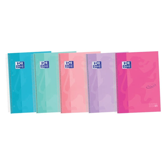 Oxford School Touch A4+ Europeanbook - Tapa Extradura Resistente - 5 Separadores - 1 Linea para Identificacion - 120 Hojas - Cantidad: 5