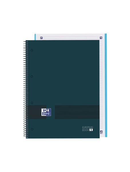 Oxford & You A4+ Europeanbook - Tapa Extradura Resistente - Cuaderno con 80 Hojas - Cuadricula 5x5 - Color Azul - Cantidad: 5