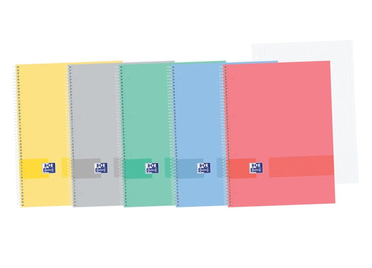 Oxford & You Europeanbook A4+ Tapa Extradura - Cuaderno con 100 Hojas - Tamaño A4+ - 5x5 con 2 Margenes - Cantidad: 5