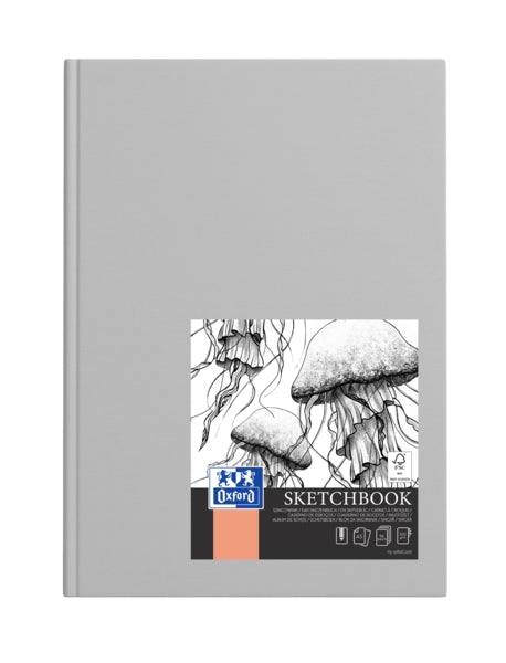 Oxford Artbooks A5 Tapa Extradura - Cuaderno Cosido para Esbozos - 96 Hojas de 100gr - Colores Surtidos - Cantidad: 5