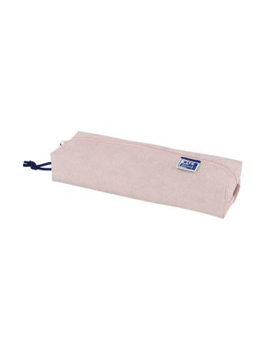 Oxford Kangoo Animal Print Estuche Rectangular Mediano - Medidas 22x7x3,5cm - Goma para Ajustar a Cuaderno - Color Rosa Claro - Cantidad: 5