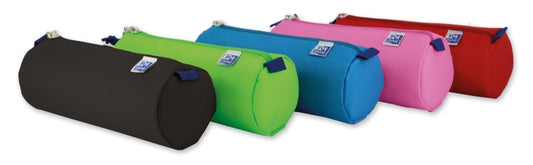 Oxford Kangoo Kids Estuche Redondo Grande - Poliester Resistente - Colores Surtidos - Cantidad: 5