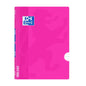 Oxford Libreta Grapada Openflex A4 - Tapa de Plastico Resistente - Grapada para Mayor Durabilidad - 1 Linea con Margen para Escribir Ordenadamente - 48 Hojas de Papel de Alta Calidad - Color Fucsia - Cantidad: 10