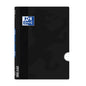 Oxford Libreta Grapada Openflex A4 - Tapa de Plastico Resistente - Grapada para Mayor Durabilidad - 1 Linea con Margen para Escribir Ordenadamente - 48 Hojas de Papel de Alta Calidad - Color Negro - Cantidad: 10