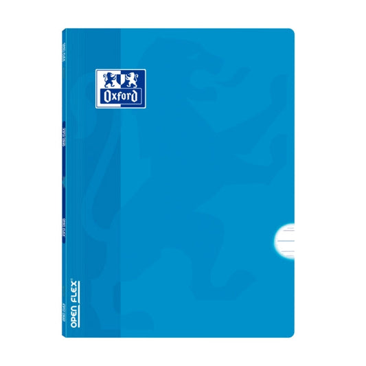 Oxford Libreta Grapada Openflex A4 - Tapa de Plastico Resistente - Grapada para Mayor Durabilidad - Pauta 3.5 con Margen para Escribir Ordenadamente - 48 Hojas de Papel de Alta Calidad - Color Turquesa - Cantidad: 10