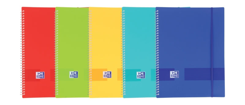 Oxford Live & Go A4 Carpeta de 30 Fundas A4 - Tapa de Plastico Opaco - Cierre de Goma - Colores Surtidos - Cantidad: 10