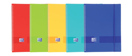 Oxford Live & Go A4 Carpeta de 30 Fundas A4 - Tapa de Plastico Opaco - Cierre de Goma - Colores Surtidos - Cantidad: 10
