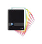 Oxford Europeanbook 8 Live & Go Cuaderno Espiral A5+ 160 Hojas Cuadricula 5x5 - 8 Bandas de Color - Tapa de Plastico Resistente - Color Negro - Cantidad: 4