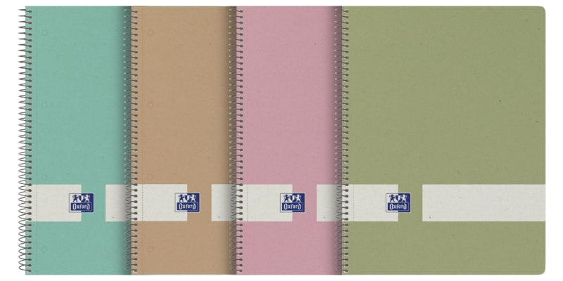 Oxford Nature Europeanbook A4+ Tapa Dura 5x5 80 Hojas - Cuaderno Ecologico - Tamaño A4+ - Tapa Dura Resistente - 80 Hojas Cuadriculadas 5x5 - Cantidad: 5