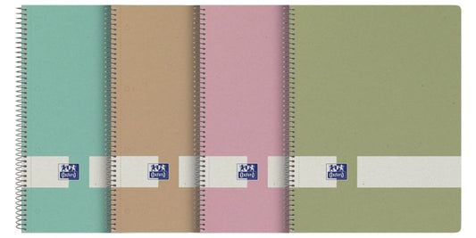 Oxford Nature Europeanbook A4+ Tapa Dura 5x5 80 Hojas - Cuaderno Ecologico - Tamaño A4+ - Tapa Dura Resistente - 80 Hojas Cuadriculadas 5x5 - Cantidad: 5