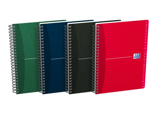 Oxford Office Essentials A5 Cuaderno de Tapa Blanda - Indice Alfabetico A-Z - 1 Linea por Pagina - 90 Hojas - Colores Surtidos