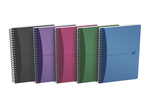 Oxford Office Urban Mix Cuaderno Espiral A5 Cuadricula 5x5mm 90 Hojas - Tapa de Plastico - Colores Surtidos