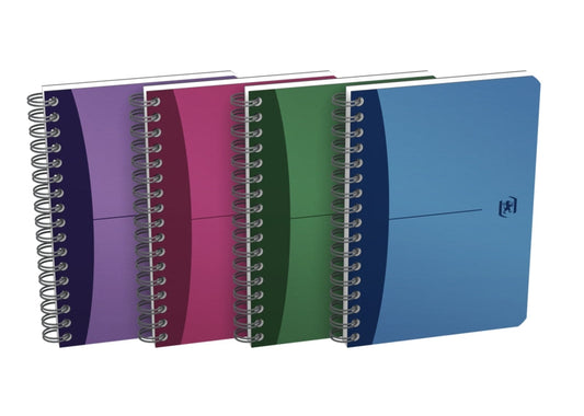 Oxford Office Urban Mix A6 Cuaderno A6 Espiral 90 Hojas Cuadricula 5x5mm - Tapa de Plastico Opaco - Colores Surtidos
