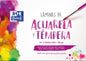 Oxford Pintura Escolar Sobre de Laminas de Acuarela y Tempera A4 - 6 Hojas de 300gr - Ideal para Proyectos Escolares - Superficie Lisa para un Acabado Profesional - Cantidad: 5