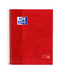 Oxford School Classic A5+ Europeanbook - Tapa Extradura - Cuadricula 5x5 - 80 Hojas - Color Rojo - Cantidad: 5