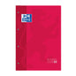 Oxford School Classic Cuaderno de Recambio - Tamaño A4 - Tapa Blanda - Encolado - 80 Hojas - Cuadricula 5x5 - Color Rojo - Cantidad: 5
