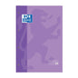 Oxford School Classic Cuaderno de Recambio - Tamaño A4 - Tapa Blanda - Encolado - Cuadricula 5x5 - 80 Hojas - Color Malva - Cantidad: 5