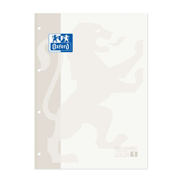 Oxford School Classic Cuaderno de Recambio A4 - Tapa Blanda - Encolado - 80 Hojas - Color Blanco - Cantidad: 5