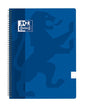 Oxford School Classic Cuaderno Espiral Tapa de Plastico Folio - Pauta 3.5 con Margen - 80 Hojas - Color Azul Marino - Cantidad: 5